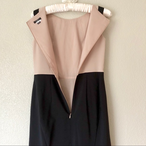 Ann Taylor Tan and Black Dress Size Two 2 Petite - Picture 3 of 7